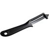 Fackelmann Eplucheur x 1 Pelapatate per asparagi Campione del Mondo, Acciaio Inossidabile, Nero/Argento, 18 x 7.9 x 1 cm