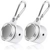 AKONE 2 pezzi asta per bandiere in alluminio girevole a 360 gradi, asta per bandiera telescopica, anello per montaggio a clip, in metallo, per la casa, per esterni