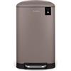 Les Collectors N°883 Pattumiera da cucina a pedale in ACCIAIO INOX, colore TORTORA opaco, 40L