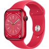 APPLE MNP43TYA Apple Watch Series 8 GPS 45mm Cassa in Alluminio color (PRODUCT)RED con Cinturino Sport Band (PRODUCT)RED - Regular