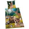 Herding Animal Club Forest Set di Biancheria da Letto Reversibile, Federa 80 x 80 cm, Copripiumino 135 x 200 cm, Cotone Renforcé