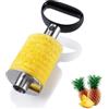 Westmark Affetta-ananas/Rimuovi torsolo in acciaio, ø 8,5 cm, Acciaio inox/Plastica, Argento/Nero, 51692260