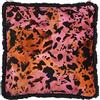 Paoletti Cuscino imbottito in poliestere satinato con stampa animalier Colette