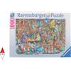 RAVENSBURGER PUZZLE GRAFICA RAVENSBURGER FANTASY MEZZANOTTE IN BIBLIOTECA 1000 PZ