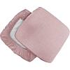 Russo Tessuti Coppia 2 Cuscini Coprisedia Imbottiti Tinta Unita Sfoderabili Elastico-Rosa Cipria