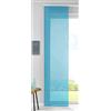 Gardinenbox 85589N - Confezione da 1 tenda a pannello, scorrevoli, con binario di scorrimento, asta di contrappeso, turchese, 245 x 60 cm