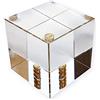 JONGSUN Prisma per fotografia, cristallo a cubo, per foto spettro di luce didattica, prisma ottico portatile da 60 mm, con sacchetto per la pulizia
