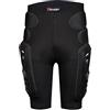 SDENSHI Pantaloncini Imbottiti Protezione Dell'anca e Gambe Abbigliamento Sportivo Elastico Traspirante per Motocross Bicicletta Snowboard - Nero, L