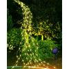 Joysing Fascio di Luci Solare 2 M 200 LED Luci Solari Esterno Giardino, 8 Modalità Luci a Cascata Impermeabili Catena Luminosa Solare per Giardino Festa Matrimonio Decorative - Bianco Caldo