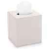 BTSKY Scatola porta fazzoletti quadrata in lino, per uso domestico, ufficio, tovagliolo (beige)