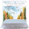 Wanderings Carta per Acquerello Spessa Fatta a Mano con Bordo Irregolare - 20×20 cm - 300 GSM - Carta Bianca Pressata a Caldo per Tecniche Miste in Cotone Riciclato - 25 Fogli Sfusi