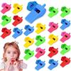 FANNITE 24 Pezzi Fischietti in Plastica,Fischietto con Cordino, Colorati Fischietto,Adatto per attività All'aperto, Arbitro, Allenatore, Bagnino, Calcio, Basket