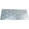 AERZETIX - C58301 - Set di 4 piastre di montaggio perforate 60x140x2mm con 21 fori - in acciaio zincato Z275 - fissaggio in metallo legno - colore argento