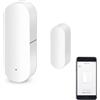 Zecamin Sensore porta WiFi, sensore di contatto intelligente finestra, sensore di contatto wireless, allarme per porta finestra, compatibile con Alexa e Google Assistant, nessun hub necessario,1 Pack