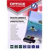 OFFICER PRODUCTS OFFICE PRODUCTS Fogli Plastificatrice A4 / 2 x 125 Micron/Confezione da 100 pezzi/Pouches per plastificazione per documenti/Finitura Lucida/Foglio di Laminazione