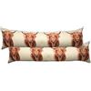 furn. Evans Lichfield Hunter Highland Cow Cow Draft Excluder (Twin Pack), Polyester, Biancheria, Multi