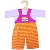 Heless 1815 - Set di Abbigliamento per Bambole, Vestito Leo, 2 Pezzi con Camicia e Salopette, Taglia 28-35 cm