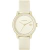 Lacoste Orologio Analogico al Quarzo da Donna Collezione LACOSTE.12.12 GO con Cinturino in Silicone Color Champagne - 2001288