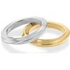 Calvin Klein Set di 2 Anelli da Donna Collezione TWISTED RING in Acciaio Inossidabile e Oro Giallo - 35000330B