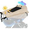 WD&CD Parasole per Passeggino, Telo Parasole per Carrozzina e Passeggino, Universale Regolabile UV 50+ Protezione Solare Parasole Passeggino con Custodia - Cachi