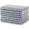 Gryeer, strofinacci da cucina in microfibra, morbidi e assorbenti, 45 x 65 cm, confezione da 8, colore: grigio