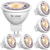 Bonlux Lampadine LED GU5.3 MR16 6W 12V Faretti Luce Bianco Caldo 3000K MR16 Riflettore Spot Lampadine LED 600LM Equivalente a 60W Alogena 38°Angolo del Fascio Non Dimmerabile 6 Pezzi
