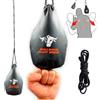 BULL DOZA FIGHT WEAR Sacco di reazione Slip - Larghezza pugno - 1 kg una volta riempito - Corda di 2 metri inclusa - Sacco da boxe MMA - Nero - Sacco da difesa n. 1 (non da boxe) (Nero)(M)