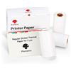 Phomemo 3 Rotoli Carta Termica Adesiva 50mm x 3,5m, compatibile con M02, M02X, M02L, M02Pro, M02S, P2S, M03 e altri modelli Phomemo, Etichette Autoadesive per Mini Stampante, per appunti e foto