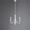 Bonetti Illumina Lampadario in legno bianco shabby 3 luci Lucca