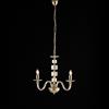 Bonetti Illumina Lampadario in oro con vetro trasparente e strass 3 luci Franz