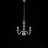 Bonetti Illumina Lampadario in oro con vetro trasparente e strass 3 luci Ruben