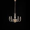 Bonetti Illumina Lampadario in oro con vetro trasparente e strass 5 luci Franz