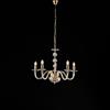 Bonetti Illumina Lampadario in oro con vetro trasparente e strass 5 luci Ruben