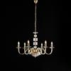 Bonetti Illumina Lampadario in oro con vetro trasparente e strass 6 luci Franz