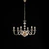 Bonetti Illumina Lampadario in oro con vetro trasparente e strass 6 luci Ruben
