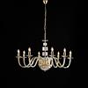 Bonetti Illumina Lampadario in oro con vetro trasparente e strass 8 luci Franz