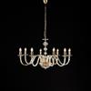 Bonetti Illumina Lampadario in oro con vetro trasparente e strass 8 luci Ruben