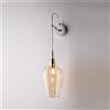 Bonetti Illumina Applique in ferro con vetro ambra pyrex 1 luce Ares