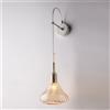 Bonetti Illumina Applique in ferro con vetro ambra pyrex 1 luce Nemesi