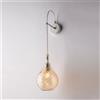 Bonetti Illumina Applique in ferro con vetro ambra pyrex 1 luce Pluvia
