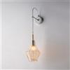 Bonetti Illumina Applique in ferro con vetro ambra pyrex 1 luce Zeus