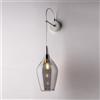 Bonetti Illumina Applique in ferro con vetro grigio pyrex 1 luce Ares