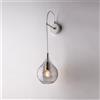 Bonetti Illumina Applique in ferro con vetro grigio pyrex 1 luce Pluvia
