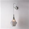Bonetti Illumina Applique in ferro con vetro grigio pyrex 1 luce Zeus