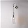 Bonetti Illumina Applique in ferro con vetro trasparente pyrex 1 luce Ares