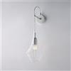 Bonetti Illumina Applique in ferro con vetro trasparente pyrex 1 luce Zeus