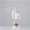 Bonetti Illumina Lumetto in ferro laccato bianco shabby 1 luce Cesto