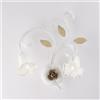 Bonetti Illumina Applique in ferro laccato bianco shabby 2 luci Cesto
