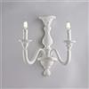 Bonetti Illumina Applique in legno bianco shabby 2 luci Lucca