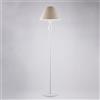 Bonetti Illumina Piantana in legno e ferro bianco 1 luce e paralume d.45 Cascina